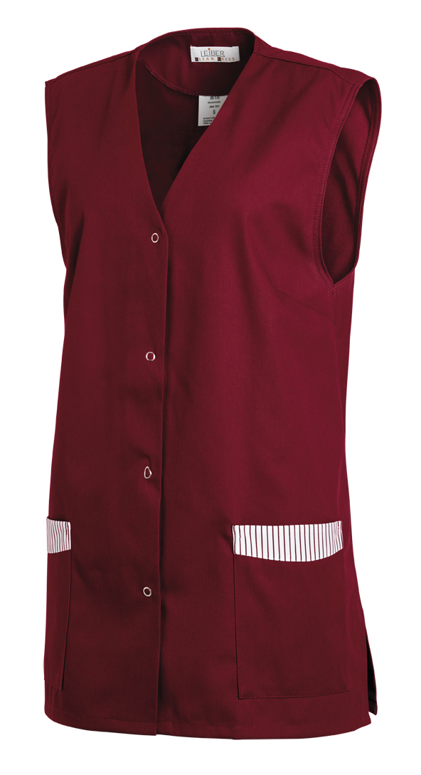 LEIBER-Jobwear, Westenkasack, Arbeits-Berufs-Kasack, bordeaux