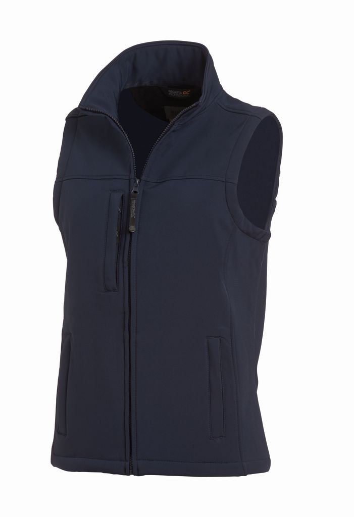LEIBER-Jobwear, Damen-Softshellweste, Arbeits-Berufs-Weste, marine