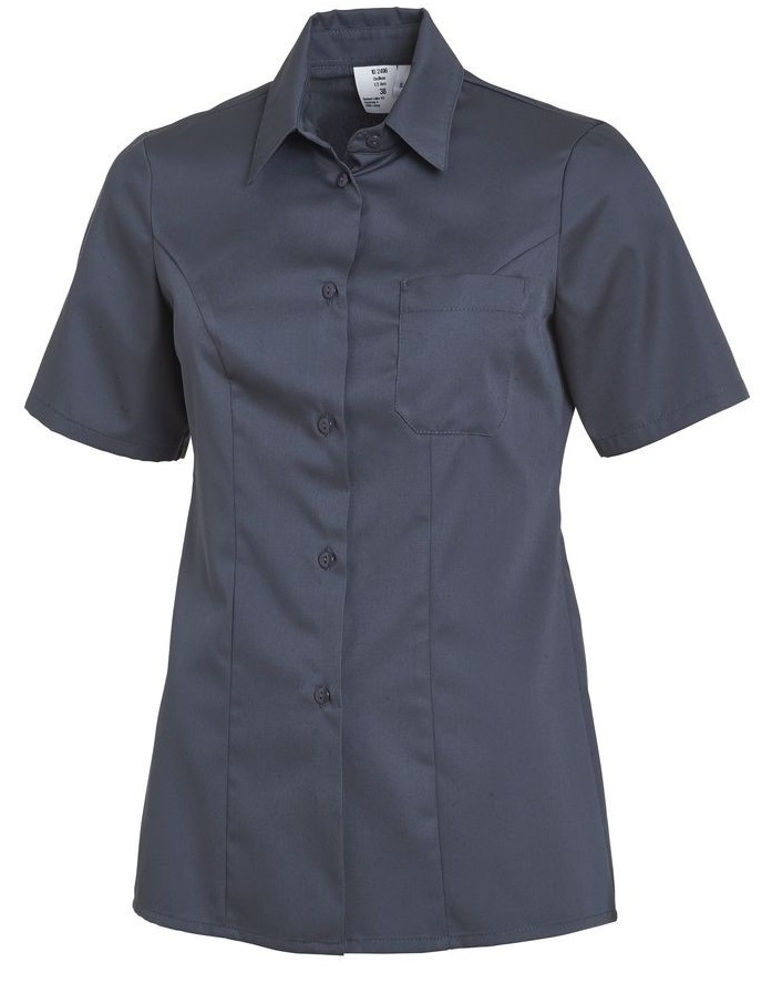 LEIBER-Jobwear, Damen-Bluse, kurzarm, dunkelgrau