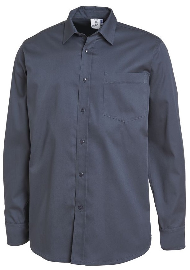 LEIBER-Jobwear, Herren-Hemd, langarm, dunkelgrau