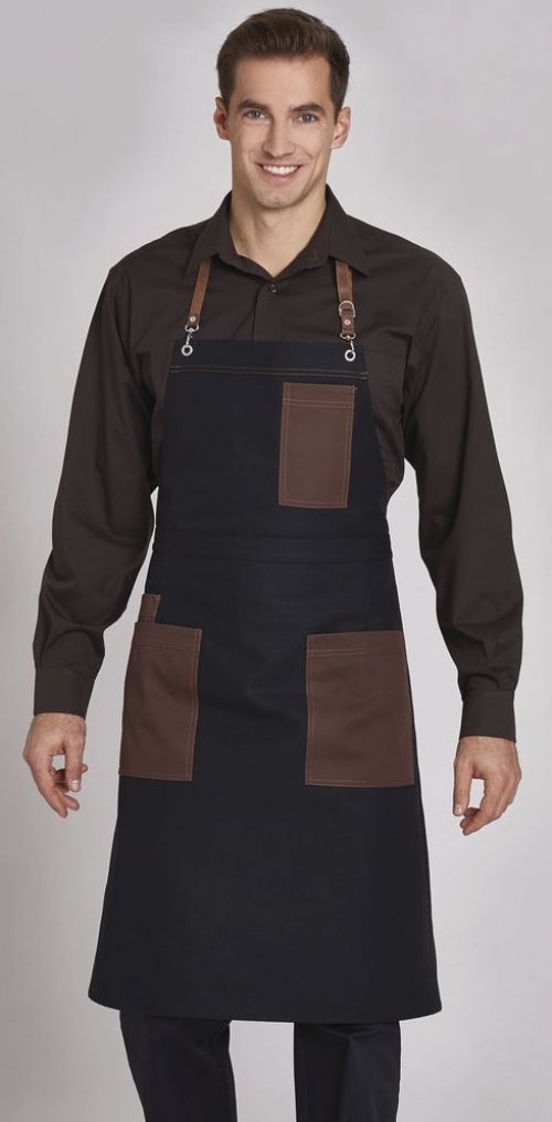 LEIBER-Jobwear, Latzschürze, schwarz