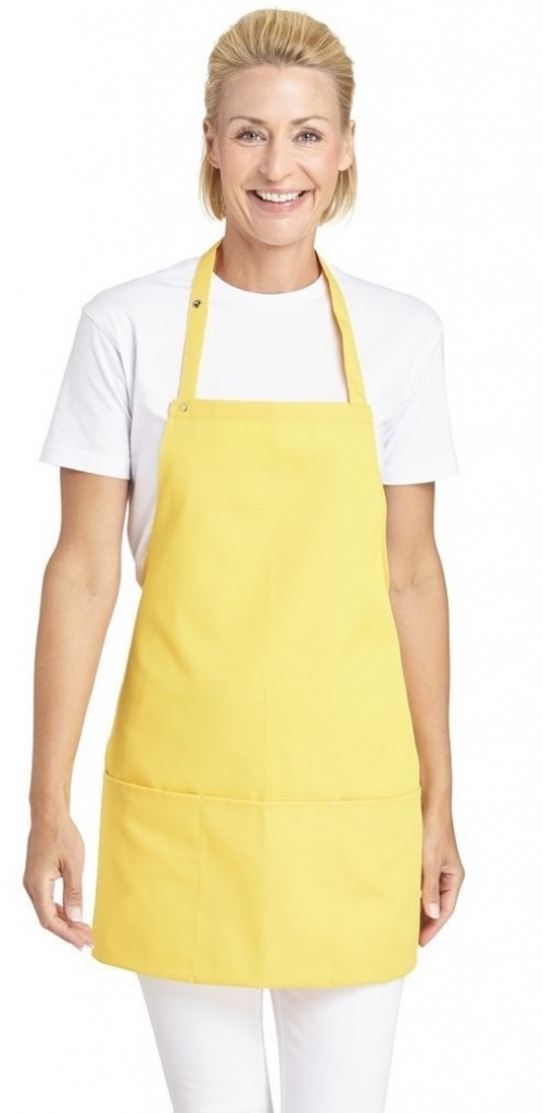 LEIBER-Jobwear, Taschen-Latzschürze, Arbeits-Berufs-Schürze, Vorbinder, ca. 215g/m², gelb