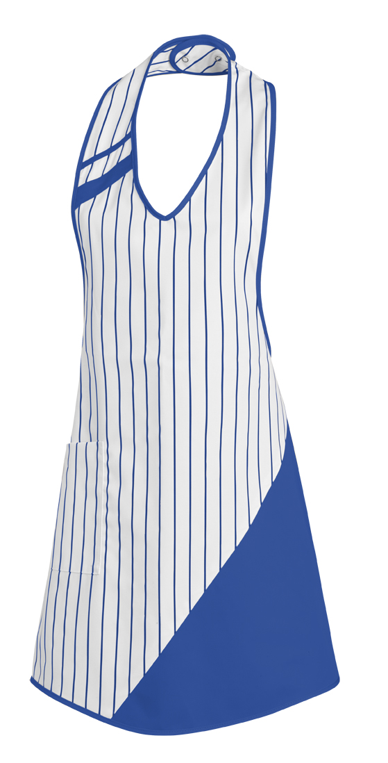 LEIBER-Jobwear, Schutzschürze, Arbeits-Berufs-Schürze, Vorbinder, ca. 195g/m², weiß/königsblau
