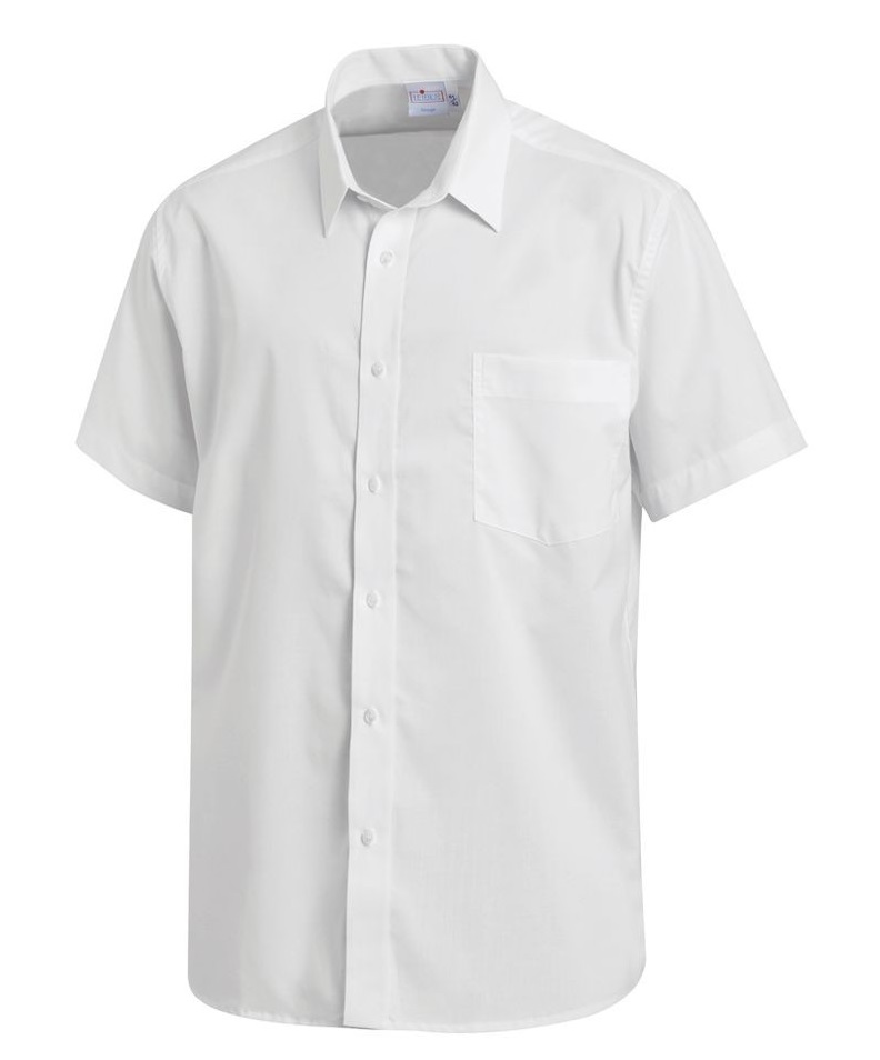 LEIBER-Jobwear, Herrenhemd, Arbeits-Berufs-Hemd, 1/2 Arm, Kentkragen, weiß