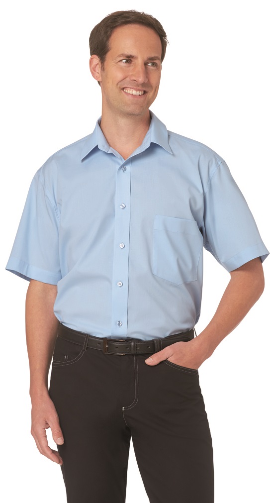 LEIBER-Jobwear, Herrenhemd, Arbeits-Berufs-Hemd, ca. 125g/m², hellblau