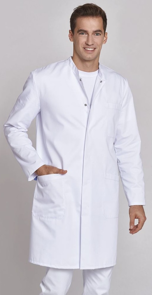 LEIBER-Jobwear, Herren-Mantel, langarm, weiss