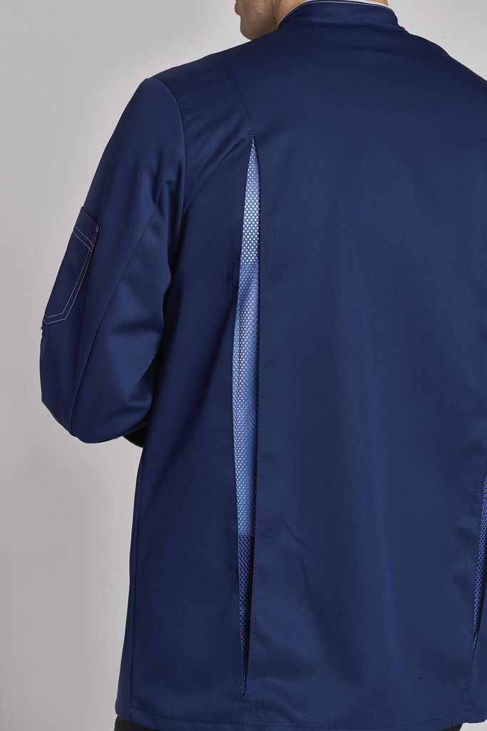 LEIBER-Jobwear, Herren-Kochjacke, langarm, dunkelblau