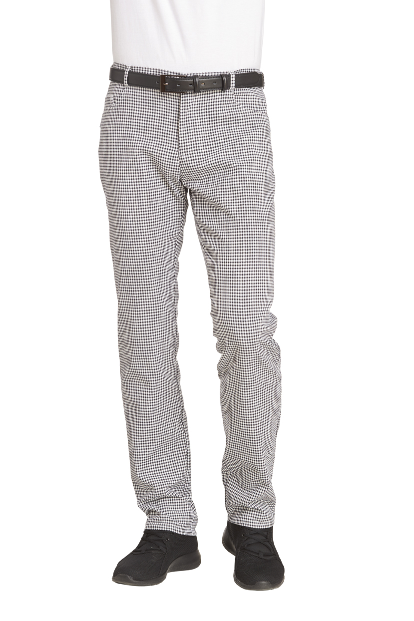 LEIBER-Jobwear, Kochhose, Jeansform, schwarz/weiß-pepita