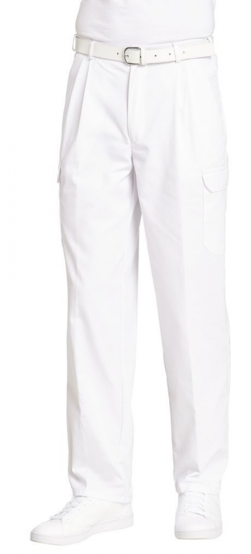 LEIBER-Jobwear, Herren-Arbeits-Berufs-Hose, Bundhose, weiß, Gr. 66-68 Extra Large