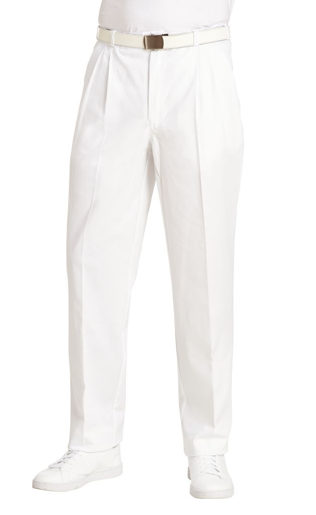 LEIBER-Jobwear, Bundfalten-Arbeits-Berufs-Hose, Bundhose, weiß, Gr. 90-110