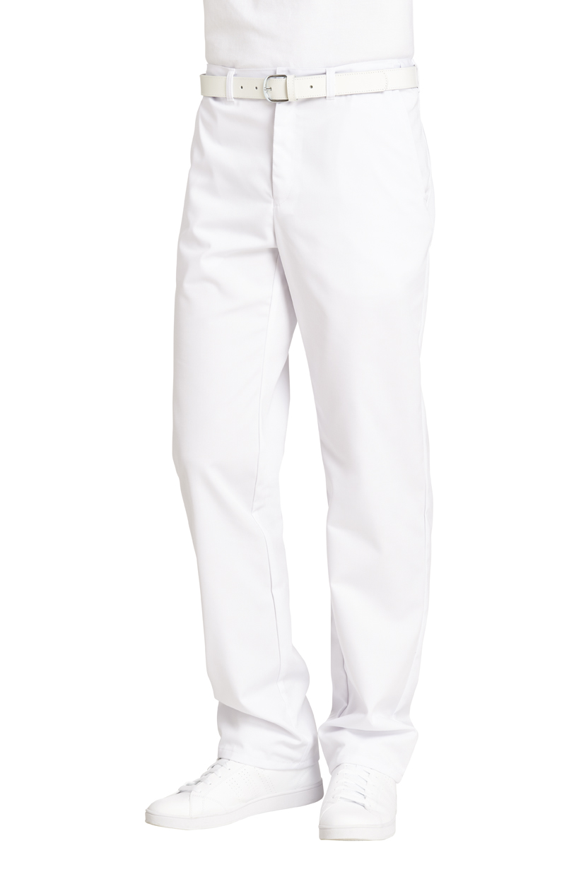 LEIBER-Jobwear, Herren-Arbeits-Berufs-Hose, Bundhose, weiß