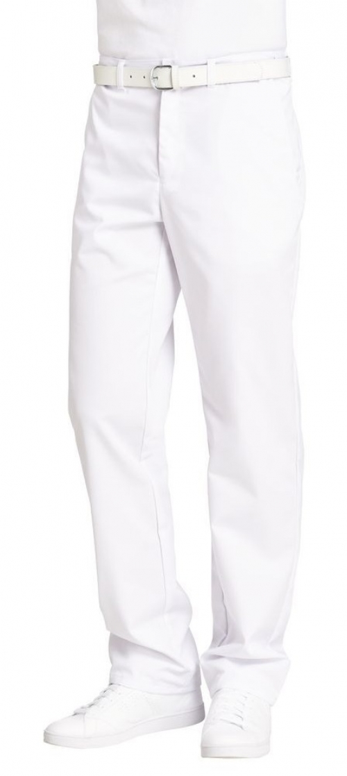 LEIBER-Jobwear, Herren-Arbeits-Berufs-Hose, Bundhose, weiß