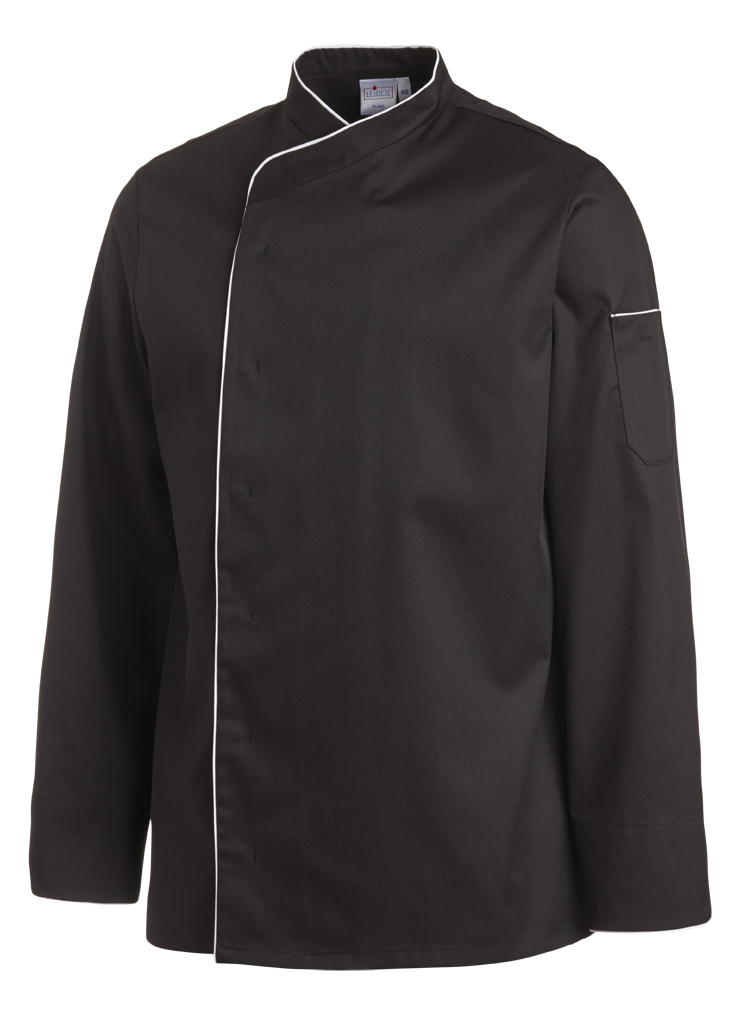 LEIBER-Jobwear, Herren-Kochjacke, ca. 190g/m², schwarz/weiß
