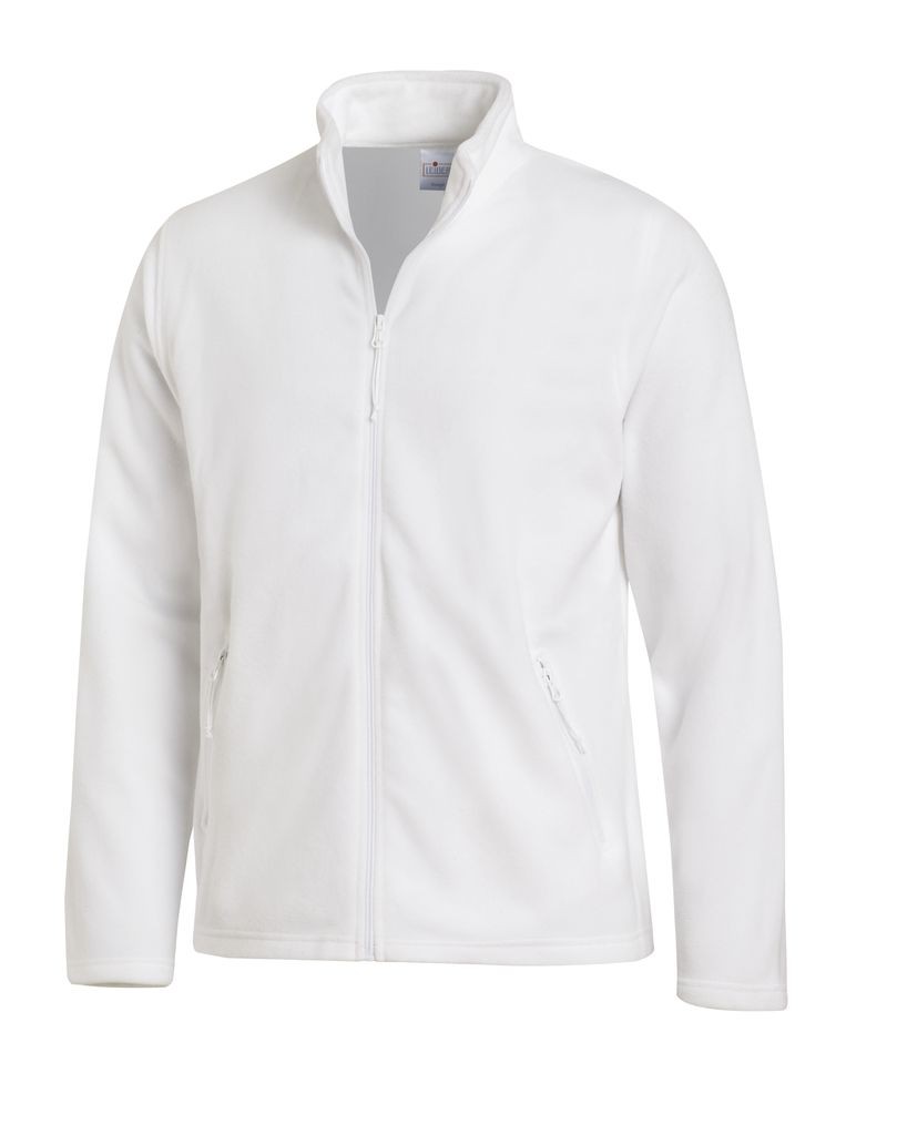 LEIBER-Jobwear, Herren-Fleecejacke, Arbeits-Berufs-Jacke, 1/1 Arm, 260 g/m², weiß