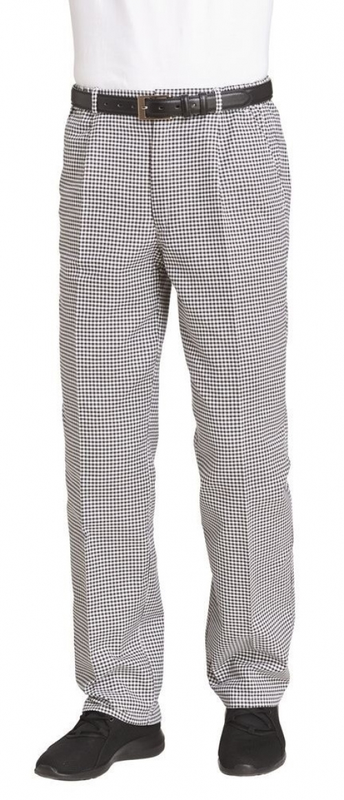 LEIBER-Jobwear, Koch-/Bäckerhose für Sie & Ihn, ca. 260g/m², blau/weiß Hahnentritt