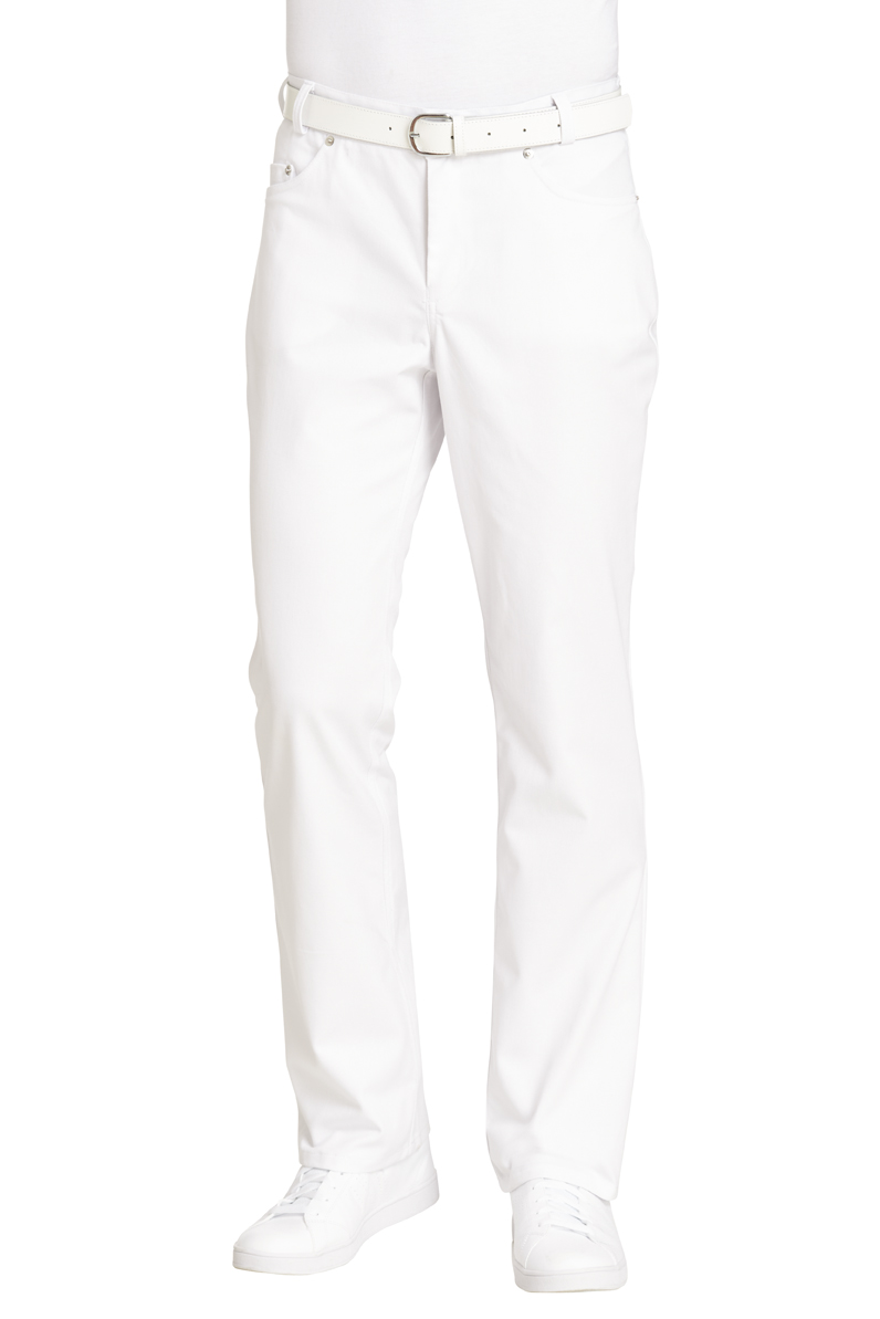 LEIBER-Jobwear, Herren-Arbeits-Berufs-Jeans, Jeanshose, weiß,