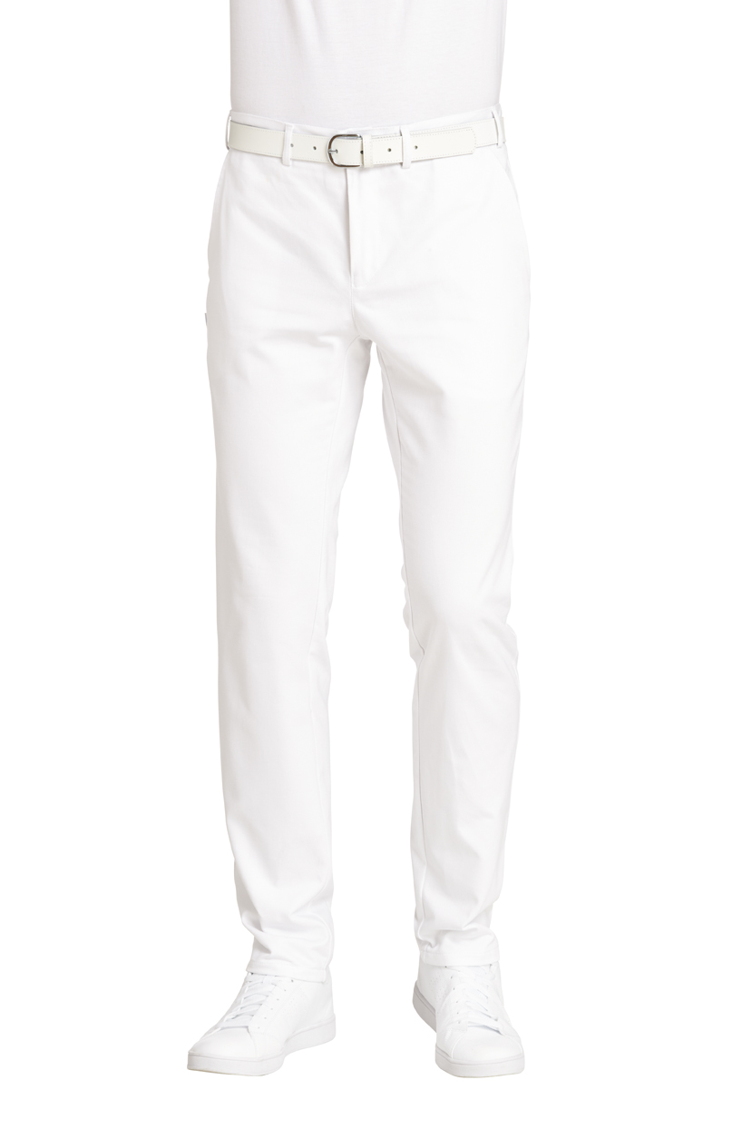 LEIBER-Jobwear, Herren-Arbeits-Berufs-Hose, Bundhose, weiß,