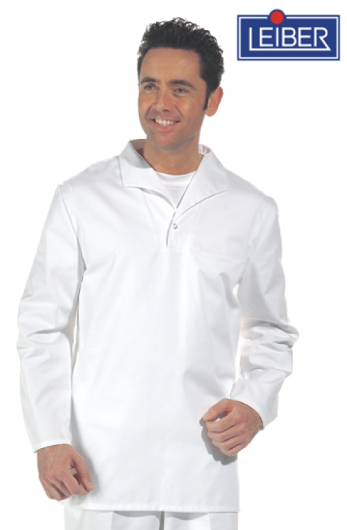 LEIBER-Jobwear, Food-Unisex HACCP-Arbeits-Berufs-Schlupf-Jacke weiß