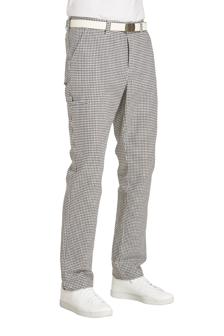 LEIBER-Jobwear, Kochhose, Bäckerhose, ca. 260 g/m², schwarz/weiss pepita