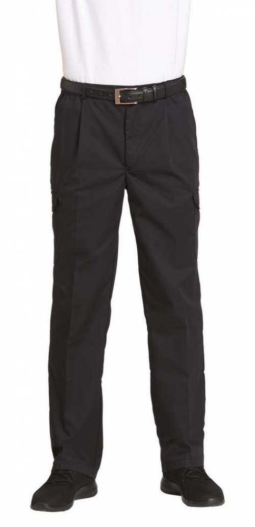 LEIBER-Jobwear, Herren-Arbeits-Berufs-Hose, Cargohose, schwarz, Gr. 90-110