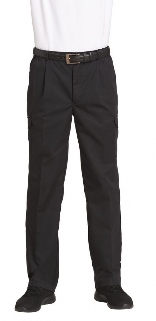 LEIBER-Jobwear, Herren-Arbeits-Berufs-Hose, Cargohose, schwarz, Gr. 25 - 28