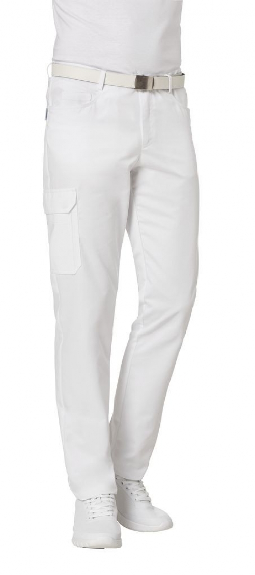 LEIBER-Jobwear, Herren-Arbeits-Berufs-Hose, Bundhose, 210 g/m², weiß