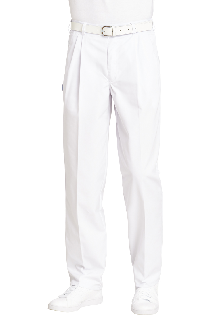 LEIBER-Jobwear, Herren-Arbeits-Berufs-Hose, Bundhose, weiß