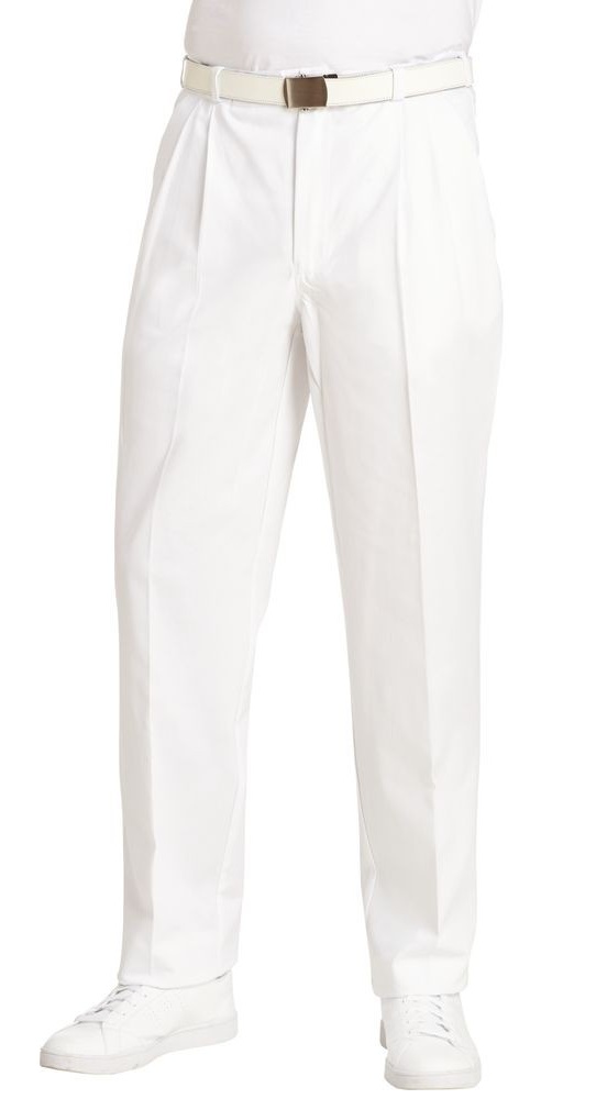 LEIBER-Jobwear, Herren-Arbeits-Berufs-Hose, Bundhose, weiß