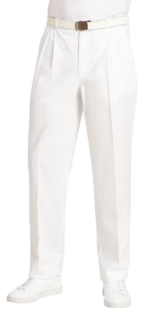 LEIBER-Jobwear, Herren-Arbeits-Berufs-Hose, Bundhose, weiß