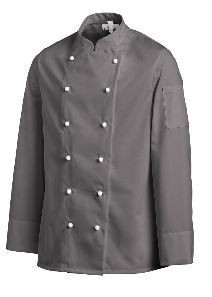 LEIBER-Jobwear, Kochjacke für Damen u Herren, grau, 215 g/qm