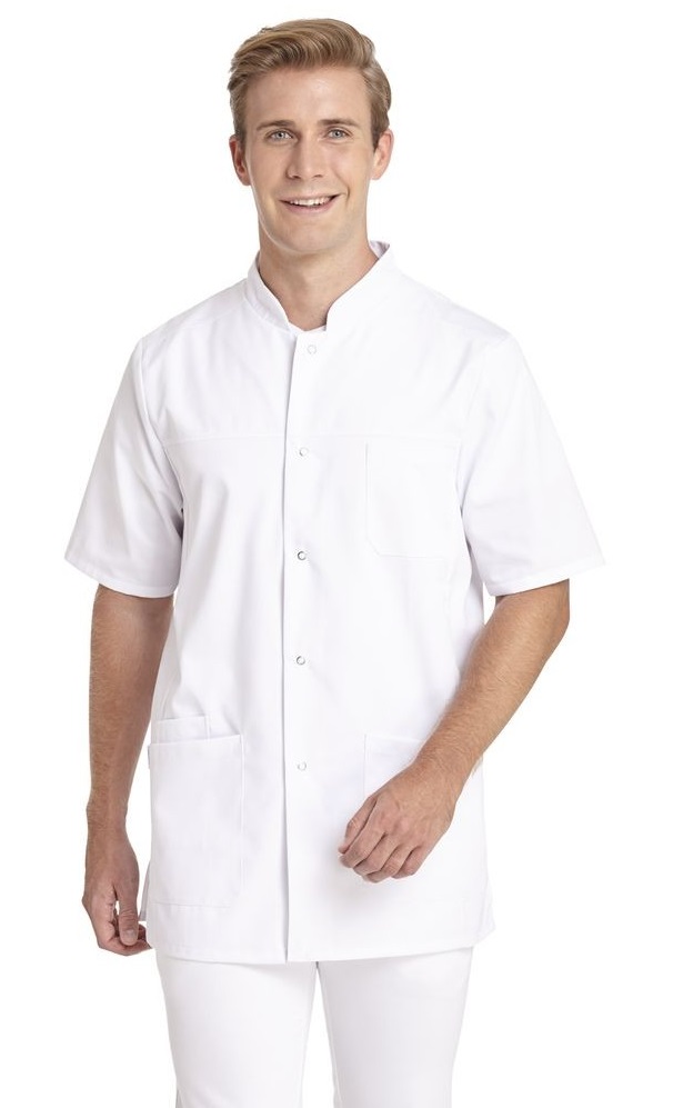 LEIBER-Jobwear, Herren-Kasack, Arbeits-Berufs-Kasack, 1/2, Arm, ca. 190g/m², weiß