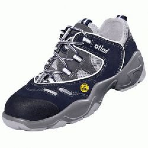 Gr.47 ATLAS-Footwear, S1-Sicherheits-Arbeits-Berufs-Schuhe, Halbschuhe, Ergo-Med CF 4, ESD, Weite 14, schwarz, Größe: 47