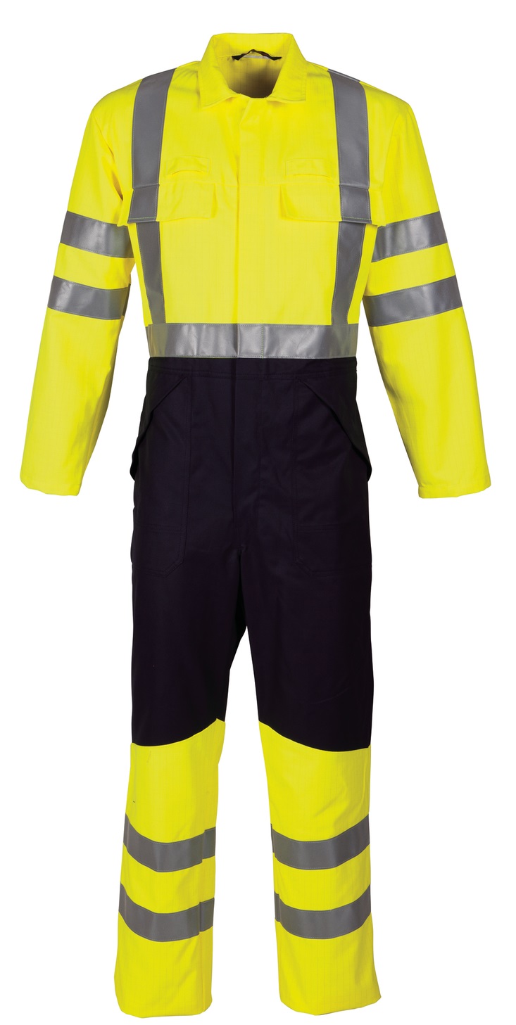 HAVEP-Warnschutz, Warn-Overall, 320 g/m², fluor gelb/marine