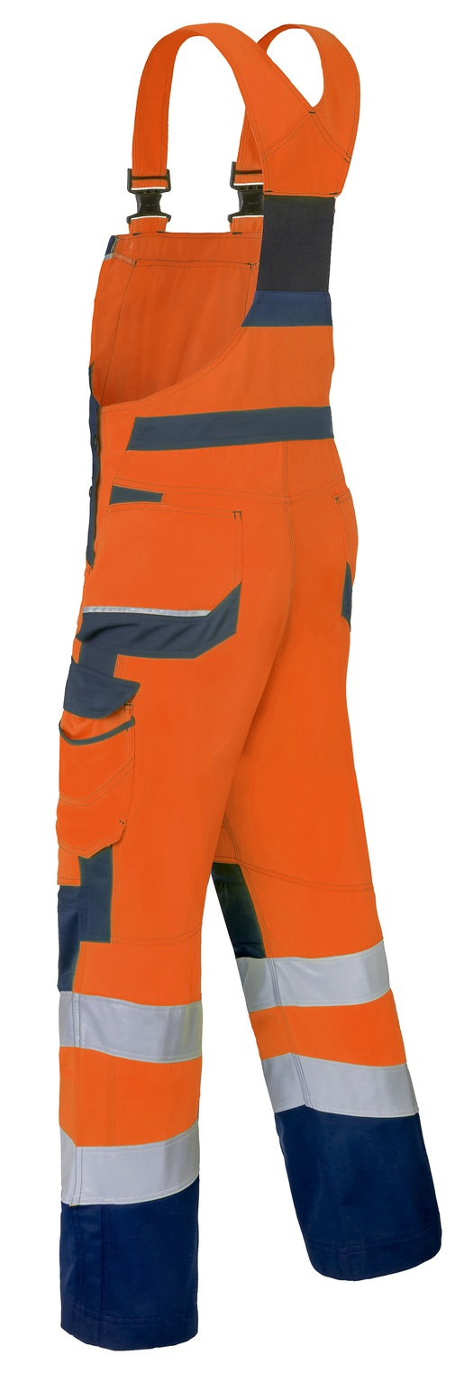 HAVEP-Warnschutz, Warn-Latzhose, 290 g/m², fluor-orange/marine