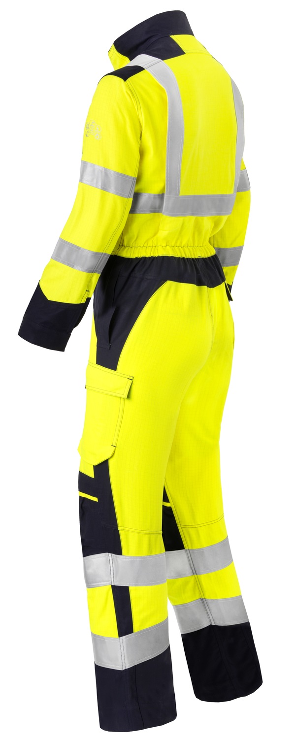 HAVEP-Warnschutz, Warn-Overall 300 g/m², leuchtgelb/marine