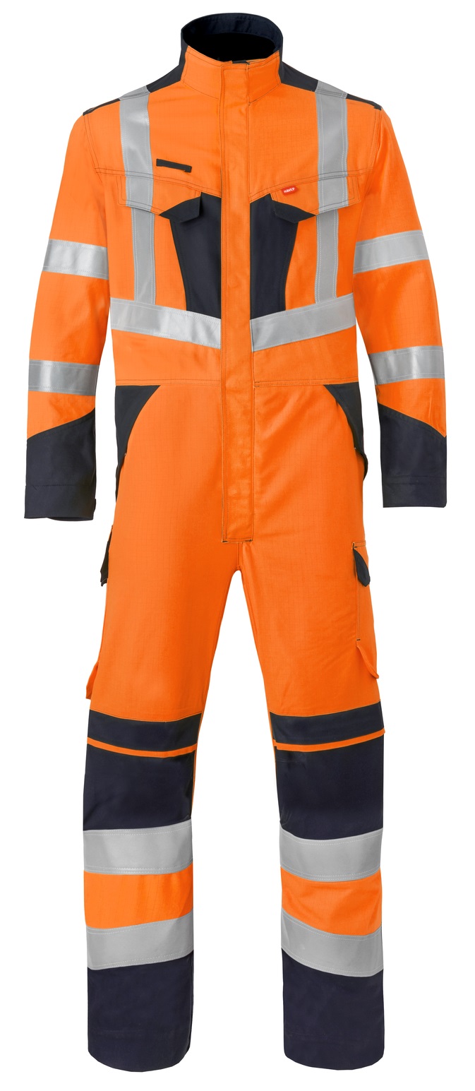HAVEP-Warnschutz, Warn-Overall 300 g/m², leuchtorange/marine