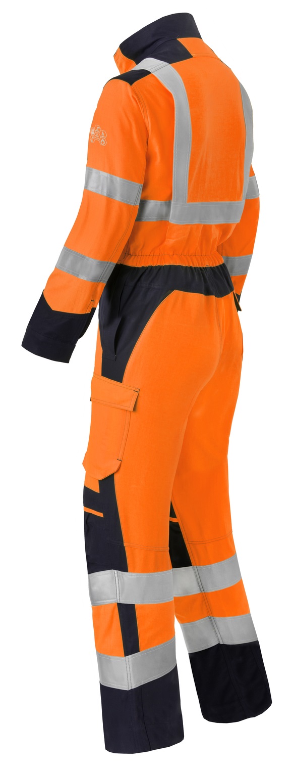 HAVEP-Warnschutz, Warn-Overall 300 g/m², leuchtorange/marine