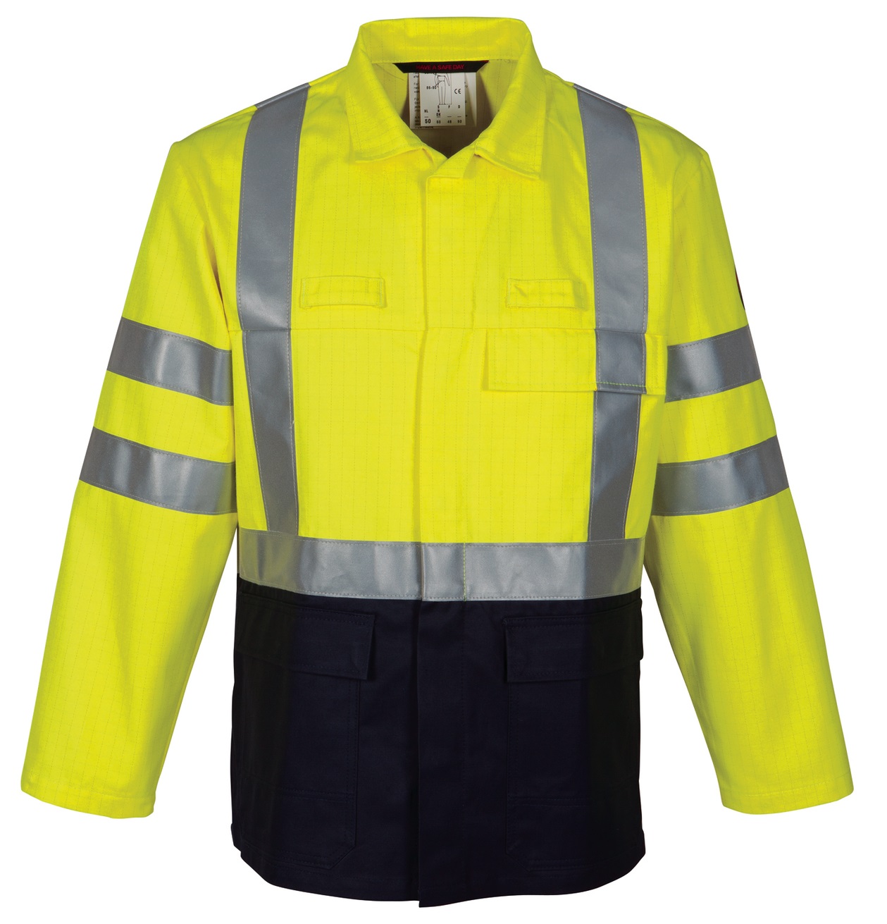 HAVEP-Warnschutz, Warn-Langjacke, 320 g/m², fluor-gelb/marine
