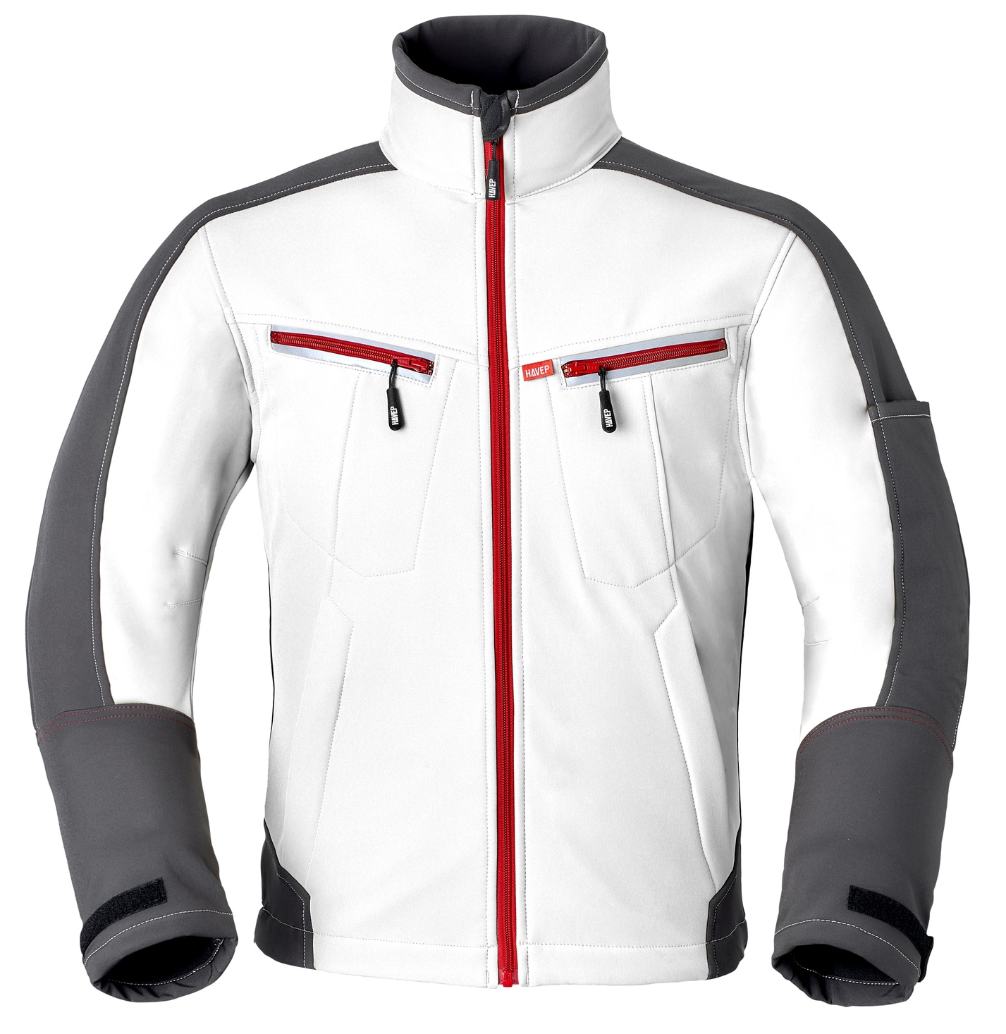 HAVEP-Kälteschutz, Softshell-Jacke, 320 g/m², weiß/charcoal-grau