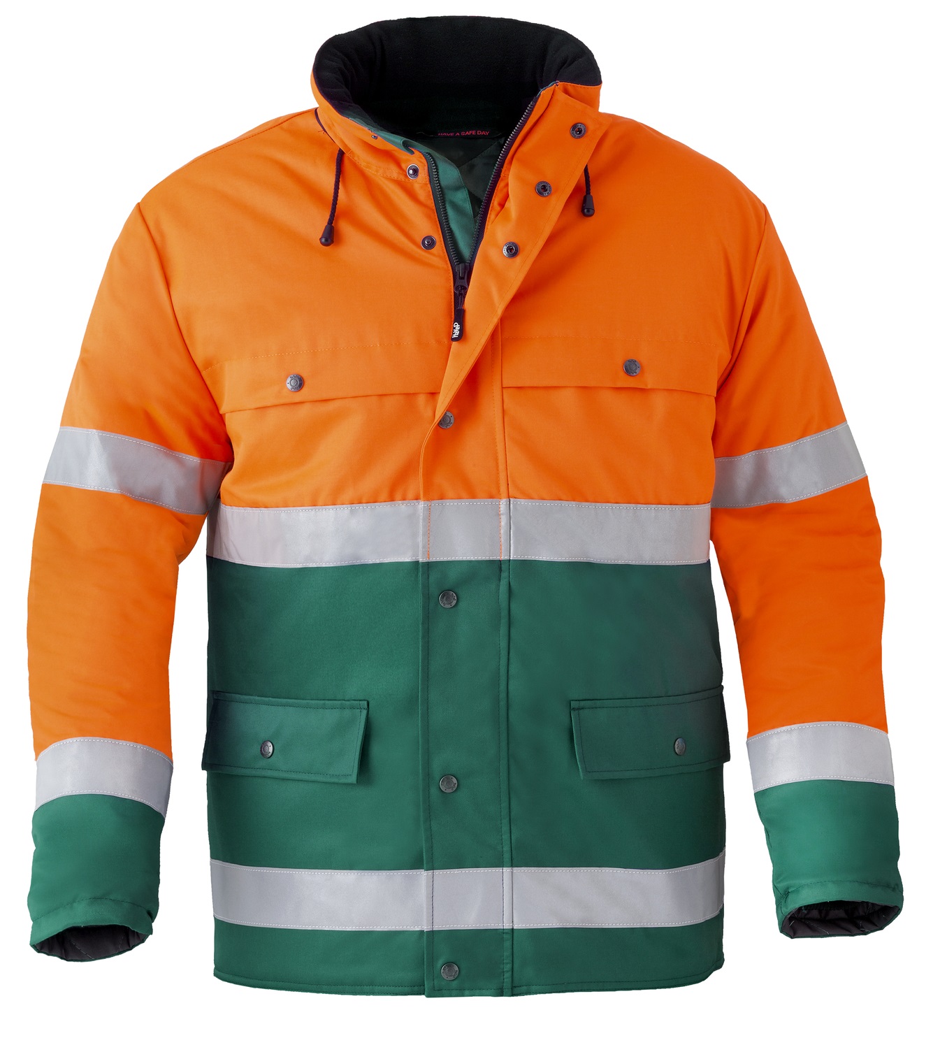 HAVEP-Warnschutz, Winter-Warn-Parka, 240 g/m², grün/fluor-orange