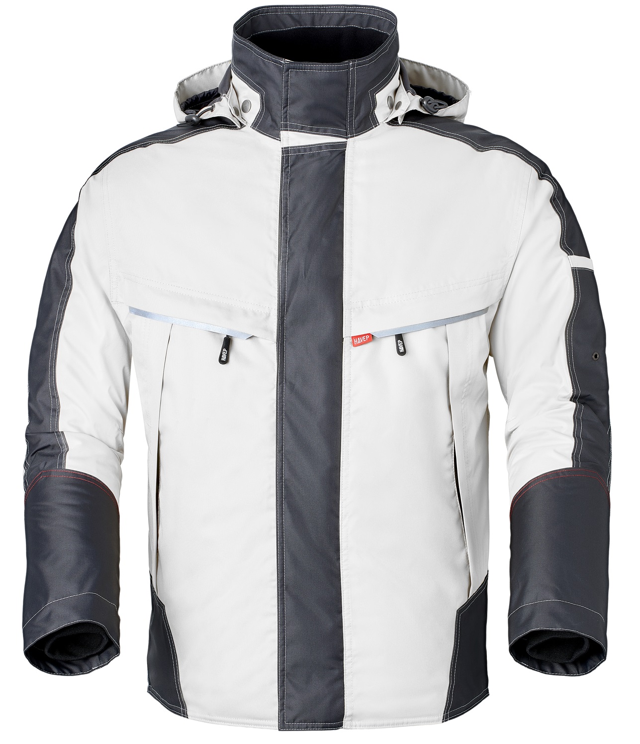 HAVEP-Kälteschutz, Parka, 195 g/m², weiß/charcoal-grau