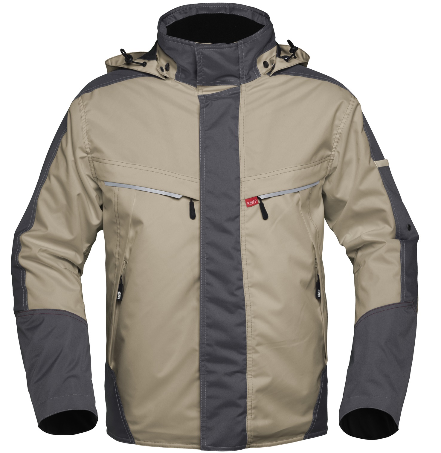 HAVEP-Kälteschutz, Parka, 195 g/m², sand/kohlengrau