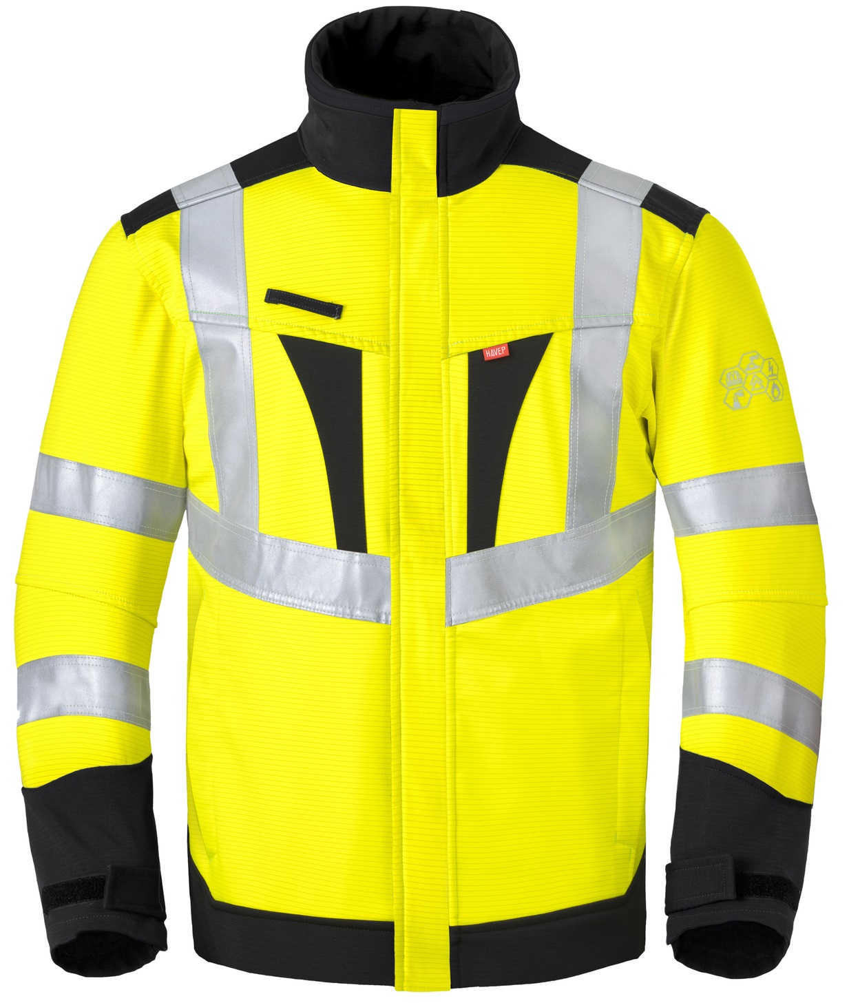 HAVEP-Warnschutz, Warn-Multi-Shield-Softshell-Jacke, leuchtgelb/marine