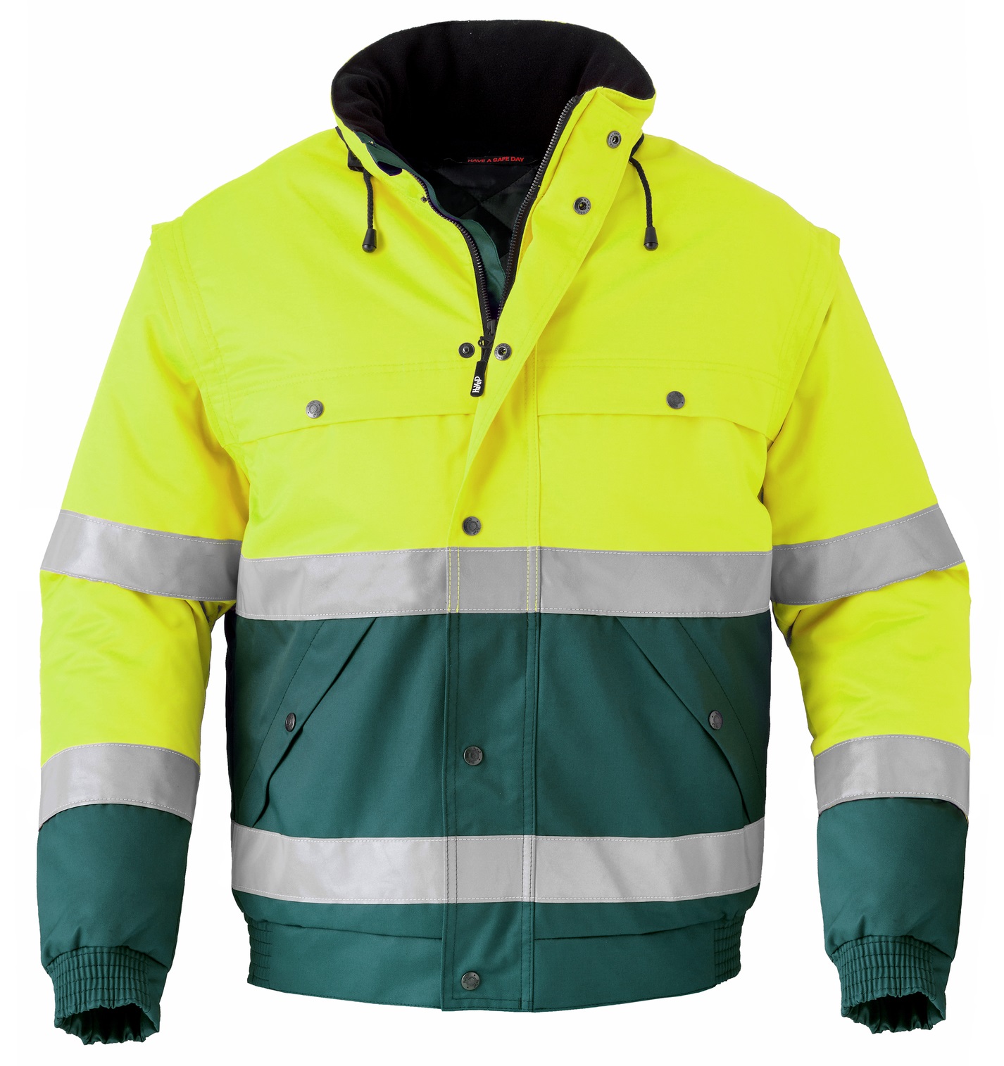 HAVEP-Warnschutz, High Visibility Warn-Allwetterjacke, grün/fluor gelb