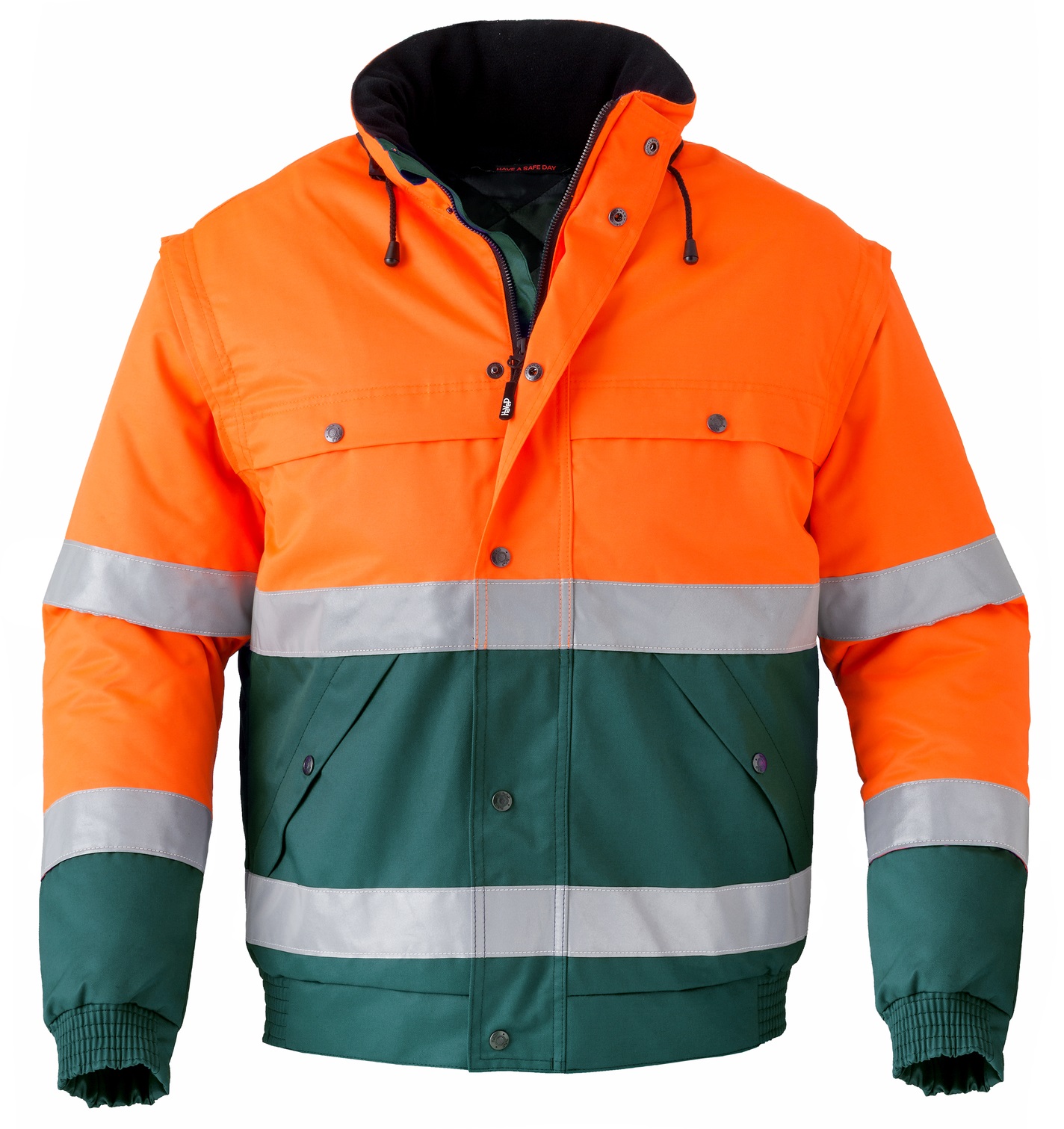 HAVEP-Warnschutz, High Visibility Warn-Allwetterjacke, grün/fluor orange