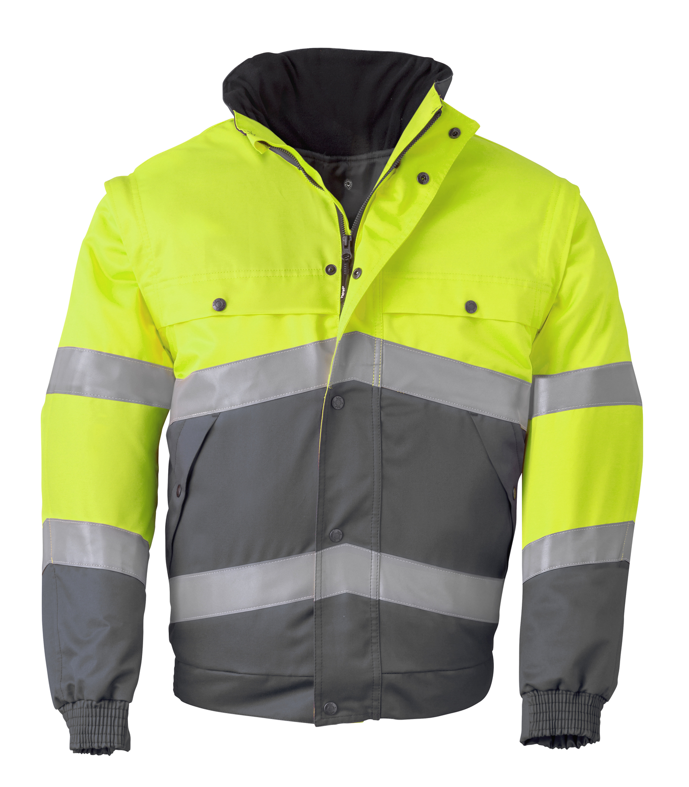 Gr.M HAVEP-Warnschutz-Allwetterjacke, 240 g/m², fluor-gelb/grau
