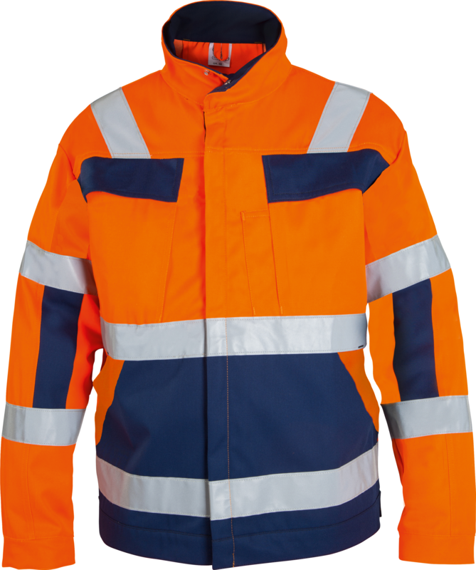 Gr.L WATEX-Warnschutz-Bundjacke, leuchtorange/marine