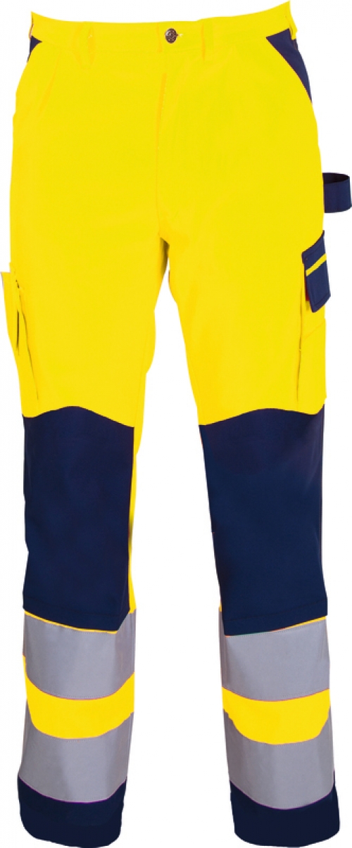 Gr.62 WATEX-Warnschutz-Bundhose, leuchtgelb/marine