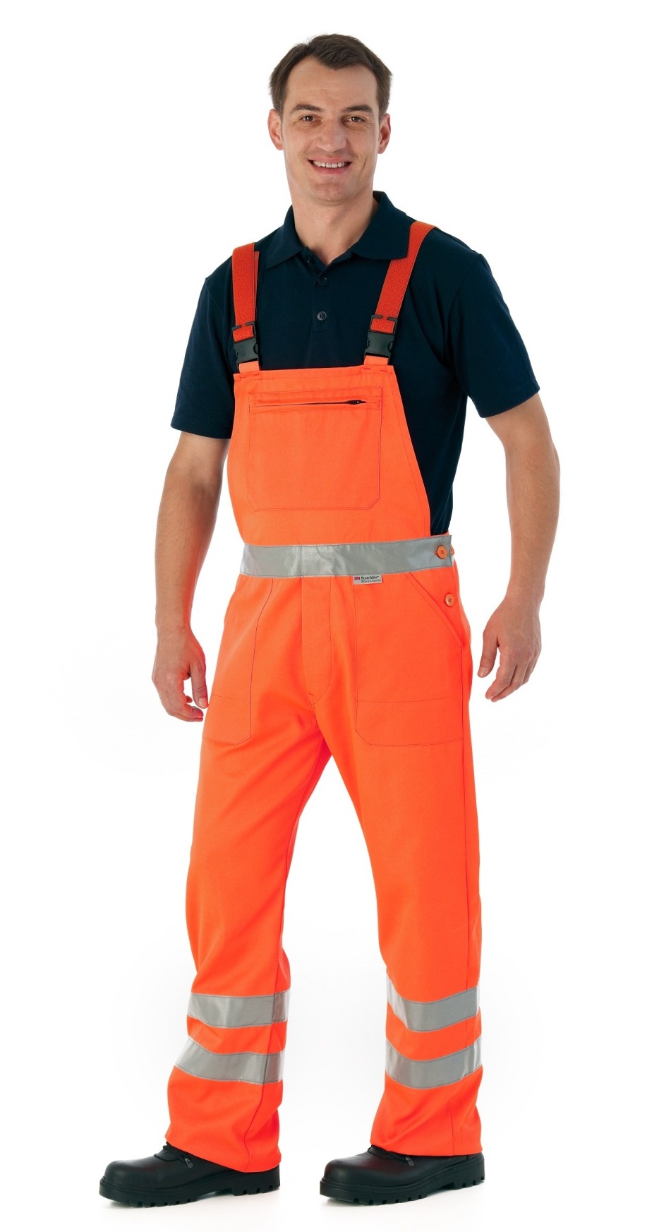 WATEX Warnschutzlatzhose Arbeitslatzhose Warnschutz Warnkleidung leuchtorange 370 g