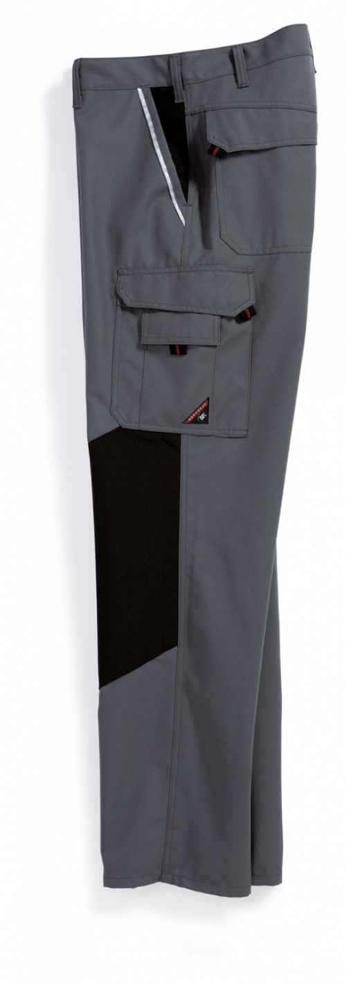 Gr.102 BP Herenhose Bundhose Arbeitshose Berufshose Arbeitskleidung Berufskleidung Jeansform Knieverstärkung mittelgrau schwarz